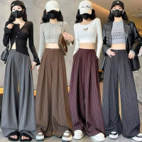 Quần Ống Suông Kẻ Sọc Chất Tuysi Gali Studio Vải Mềm Thoáng Mát Form Suông Gali Studio