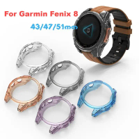 Sarung TPU, untuk Garmin Fenix 8, Pelindung 43mm dan 47mm, Cangkang Tali Jam Tangan Pintar, Penutup 