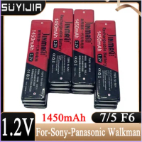 For-Sony-Panasonic Walkman 1.2V 7/5F6 67F6 1450mAh NiMH Gum Lithium Battery 7/5 F6 Battery for Panasonic-Sony MD CD Tape Player