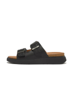รองเท้าแตะผู้ชาย GEN-FF BUCKLE TWO-BAR LEATHER รุ่น GY8-001 สี BLACK