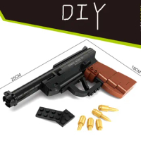 Plastic Assembly Gun Toy Model DIY Building Blocks Toy for Children Birthday/Party Gift Airsoft Air Guns Pistola de airsoft A614