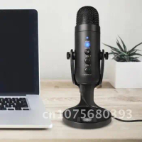 Computer USB PC Microphone with Stand Filter for Gaming Streaming Podcasting Recording Headphone USB Condenser Microphone
