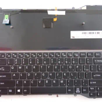 Black No backlight with pointer US-Intl Keyboard Grey Frame For Fujitsu Lifebook U747 U748 U749