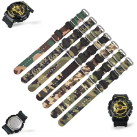 Camo Nylon Watch strap Suitable for Casio G-Shock GA-110/100 GD-100/110/120 DW-5600 Sport Canvas watch strap bracelet wrist