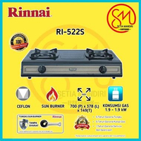 SKY - RINNAI RI522E Kompor Gas 2 Tungku RI-522E I RI-522C I RI-522S RI-522S