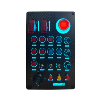 Racing Simulator Central Control Box RGB Dazzle Color Instrument Control Box for Logitech Thrustmaster for Simid Simagic Fanatec