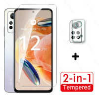 2-in-1 HD Tempered Glass For Xiaomi Redmi Note 12 Pro 4G 2209116AG Camera Screen Protector Redmy Note12Pro 5G Note12 Pro 6.67''