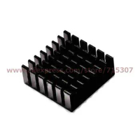 PHISCALE 10pcs 25*25*10 / 25x25x10mm black aluminum heat sink used for chip