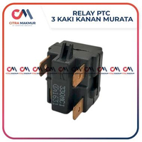 Relay PTC 3 Kaki Kanan Atas Bawah Murata Kulkas Kotak Hitam Kompresor 3 Pin Terminal Starting