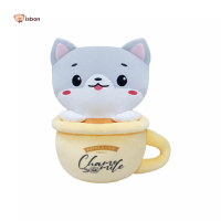 Istana Boneka Boneka Cat With Cup Kitty Gelas Cangkir Kucing Lucu Mainan Anak