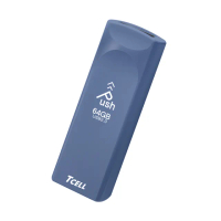 【TCELL 冠元】USB2.0 64GB Push推推隨身碟(普魯士藍)
