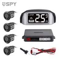 SPY Car Smart Parking Sensor Kit Car Parktronic LCD Display Reverse Backup Radar Monitor System with 4 Probes