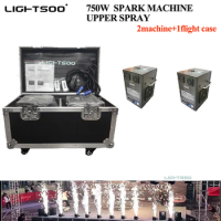1Case 2Cold Spark Machine 750w DMX Firework Machine DJ Remote Cold Fireworks Fountain Stage TI Powder Spark Machine For Wedding