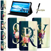 Anti-fall Tablet Case for Lenovo Tab P10/Lenovo Smart Tab P10 10.1 Inch - Casual Half Letter Soft Leather Protective Case + Pen