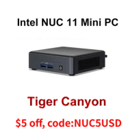Original Intel Tiger Canyon NUC 11 i3/i5/i7 TNK Commercial Mini Computer Host Iris X Core Graphics Card WI-FI 6 Window10/11