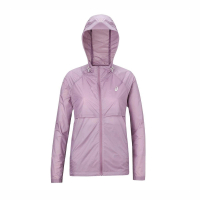 【asics 亞瑟士】女 連帽 外套 亞洲版 運動 慢跑 路跑 涼感 透氣 輕量 拉鍊口袋 粉紫(2012C953-500)