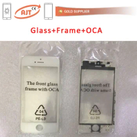 10pcs/lot For Apple iPhone7 iPhone6plus iphone6s plus Glass+Cold Glue Frame+OCA Glue Adhesive Glass with frame OCA