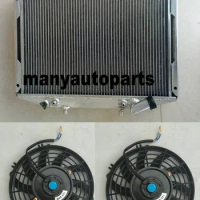 Aluminum Radiator + Fan For Mitsubishi Delica Space Gear L300 Starwagon Hyundai H100 MINI P13/P15T 2.0/2.4/2.5TD AT 1994-2007
