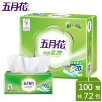 五月花 清膚柔潤抽取衛生紙100抽x24包 x3袋
