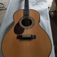 Solid Cedar Top Acoustic Folk Guitar left handed , OEM open headstock , Classic Acoustic Guitar, 42 lefty guitar