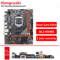 B75 M.2 NVME motherboard LGA 1155 Support Intel i3/i5/i7 Xeon E3 1220 1230 V2 V3 DDR3 16G HDMI DVI VGA USB2.0 USB3.0 PCI-E3.0