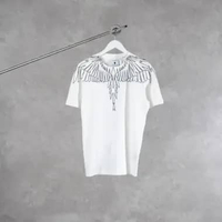 Kaos MARCELO BURLON WINGS OUTLINE BLACK WHITE TSHIRT 100% ORIGINAL Size M