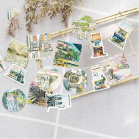 44pcs city in spring design sticker as Gift Tag gift Decoration scrapbooking DIY Sticker Christmas wedding birthday gift seal