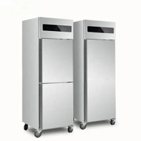 kitchen stainless steel two double door upright refrigerator restaurant,commercial fan cooling freezer, chiller