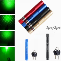 Powerful 10000m 532nm Green Laser Sight laser pointer Powerful Adjustable Focus Lazer with laser pen Head Burning Match