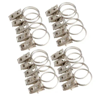 20pcs Curtain Buckle Clips 20pcs/pack Stainless Steel Window Shower Curtain Rod Clips Rings Drapery Clips
