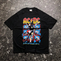 T-Shirt Oversize ACDC Blow up Your video | Kaos pria hitam | Baju band vintage Bahan Cotton Combed 2