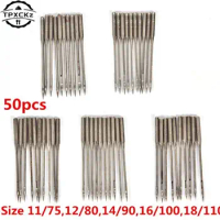 50Pcs Household Sewing Machine Needles 11/75,12/80,14/90,16/100,18/110 Home Sewing Needle DIY Sewing Accessories