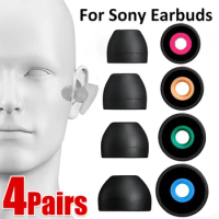 4/1Pairs Replacement Ear Tips for Sony WF-1000XM4 Silicone Protective Earbuds Tips for Sony In-Ear Earphone Cover Caps Ear Pads