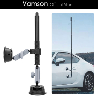 Vamson-รถที่วางแก้วดูดพร้อมอะแดปเตอร์หัวบอลคู่ที่มองไม่เห็น selfie Stick สำหรับ Insta360 One R X2อุปกรณ์เสริมสำหรับ GoPro