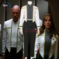 Captain Picard Uniform Cosplay Costume Starfleet Uniform Coat Jacket Star Anime Trek First Contact Deep Space Starfleet Uniforms