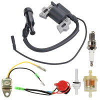 Ignition Coil Ignition Coil Magneto with Fuel Filter and Switch for Honda GX200 GX120 GX110 GX140 GX160 GX340 GX390