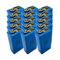 15PCS ER9V Battery 1200mAh 9V Li-SOCl2 Lithium Batteries Baterias for Smoke Detector GPS 6LR61 6F22 Electronic Thermometer