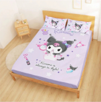 【Kuromi 酷洛米】妝酷女孩 - 床單 - Sanrio 三麗鷗 |台灣製造 台灣直送 雙人床單