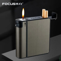 Lighter Case 20pcs Cigarettes Portable Automatic Cigarette Box Cigarette Holder Case Not Lighter Gadget For Men Christmas Gifts