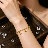 gelang wanita titanium model kupu-kupu kekinian