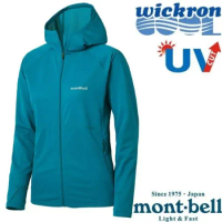 【mont-bell】女COOL FULL-ZIP HOODIE 抗UV連帽外套.防曬外套/1114637 TQ 松石藍