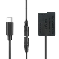 USB Type C to DMW-BLC12 Dummy Battery DMW-DCC8 DC Coupler Adapter for Panasonic GX8 FZ1000 FZ300 FZ200 G6 G7 G80 G81 G85 GH2