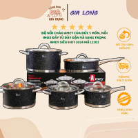 Bộ Nồi Chảo Amey Của Đức 5 Món, Nồi Inox Đáy Từ Dày Dặn Và Sang Trọng Amey Siêu Hot 2024