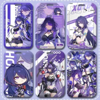 Anime Game Honkai:Star Rail Acheron Illustration Business Retractable Credit Card Holders Bank ID Ho