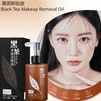 180ml black tea makeup remover oil clear and cleansing oil gentle plant makeup remover eye and lip cleansing deep cleansing