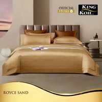 KING KOIL Royce Bedlinen / Sprei Set [Fitted] Sand 180 x 200
