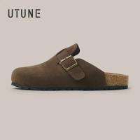 UTUNE Designer-Inspired Suede Sandals Non-Slip Outdoor Slippers for Women, Cushioned Arch Support Sa