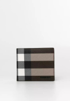 Burberry Exaggerated Check And Leather Bifold 銀包