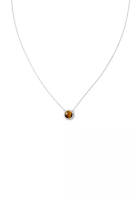 Daniel Wellington Audrey Necklace Tiger Eye Silver - Unisex Necklace for women and men stainless ste