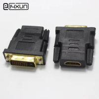 EClyxun 1pcs Gold-plated DVI 24+1 Male To HDMI Female Plug jack Bidirectional Transmission Adapter Connector For Video Card